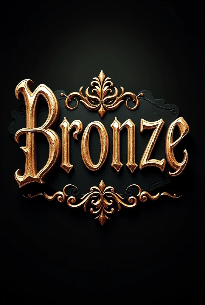 Create bronze text fonts