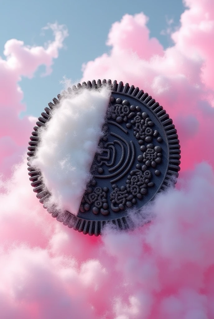 oreo shaped cotton candy

