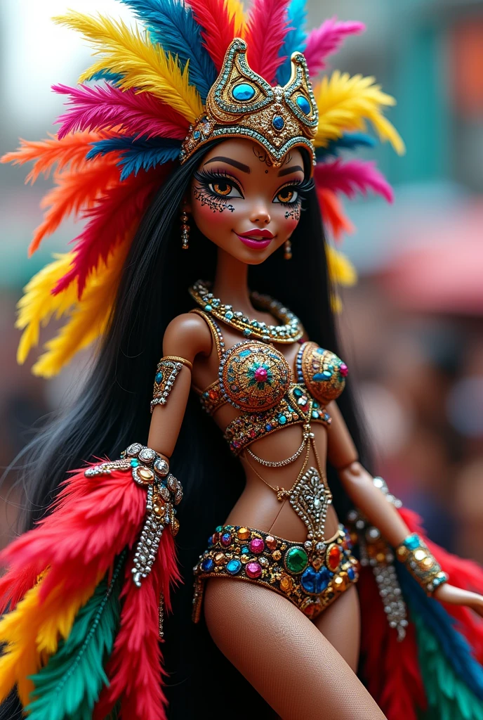 Make a Monster High doll inspired by Brazilian carnival