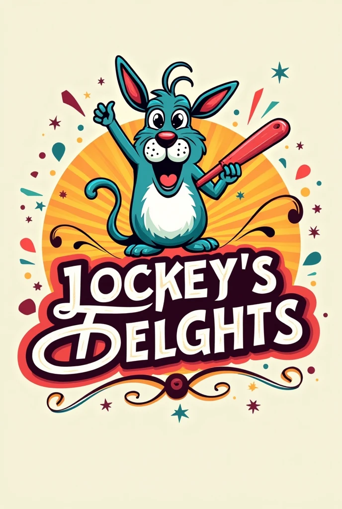 create a logo with a name "lockey's delights." which is a food brand but make the appearance looks festival