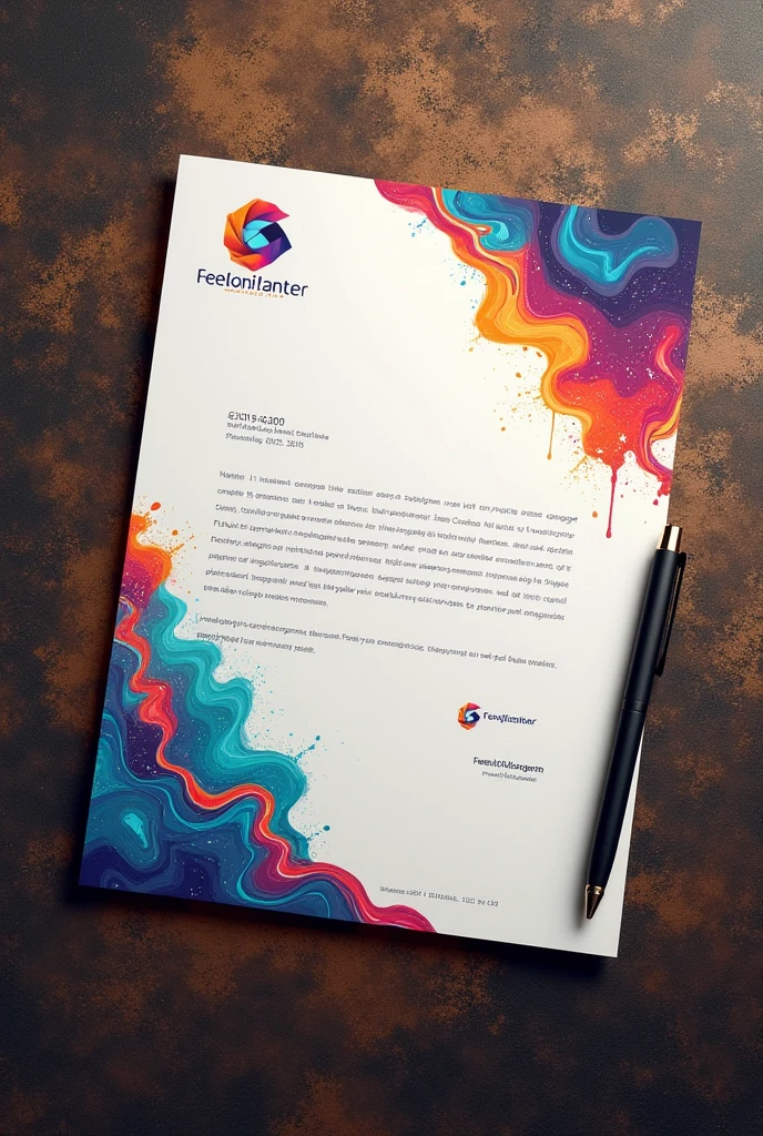 We designed a letterhead for a photography company that is not very minimalist