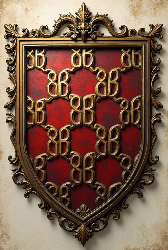 Create a coat of arms written 8B Written 8B written 8B written 8b