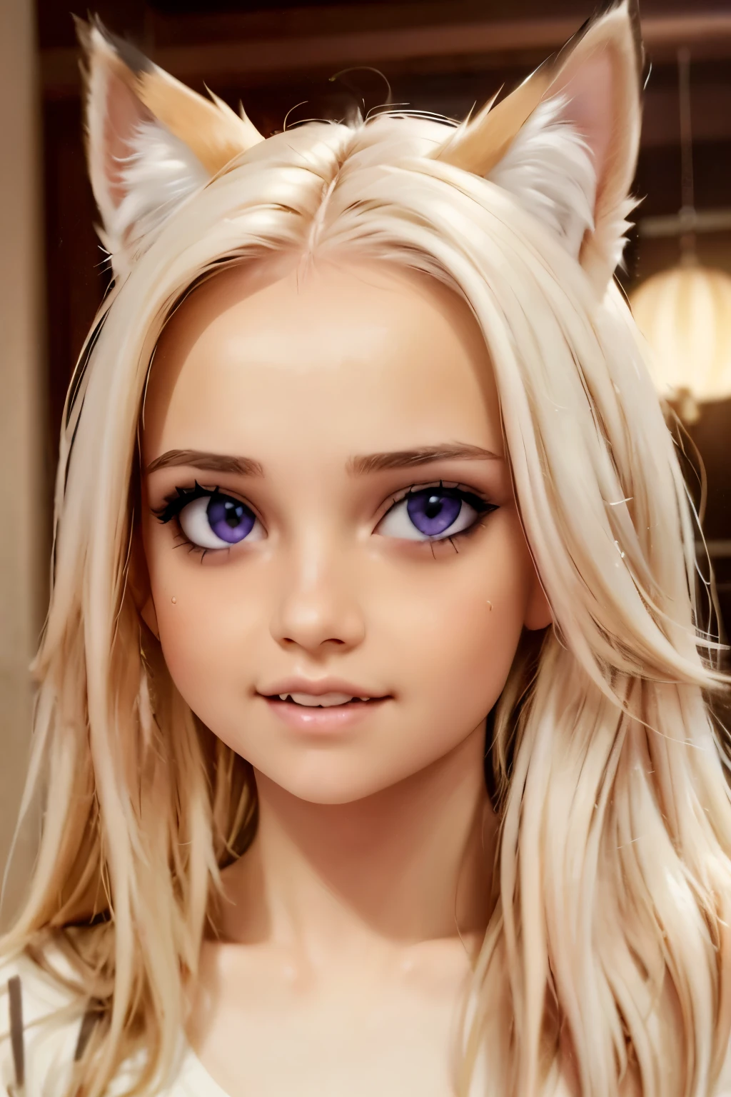 1 Girl, Medium Tits, Starry Eyes, (8k, RAW Photo, High Sensitivity, Best Quality, Masterpiece, Ultra High Resolution, Realism: 1.25), Blush, (Very Detailed CG Unity 8k Wallpaper, Best Quality, High Resolution: 1.2), (ultra_detailed, UHD: 1.2), Perfect Lighting, Unique, (1 Girl: 1.4), (Pretty Girl: 1.2), Unreal Engine, Side Light, White Hair, Fox Ears, Purple Eyes, Perfect Face, Detailed Face, Perfect Body, Beautiful Eyes, Beautiful Face, (Bright Skin: 1.4), Idol, (Full Body), Red T-shirt, Transparent,