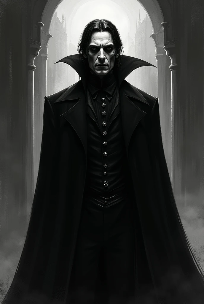 Make a drawing of what Black Dracula would look like