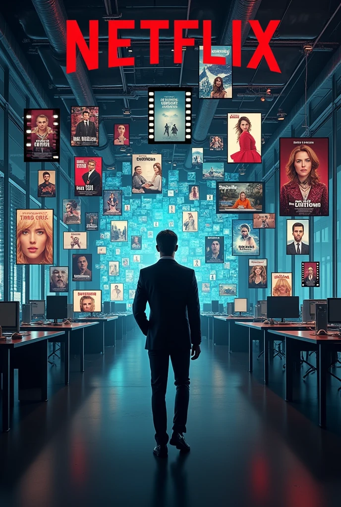 Create an image for work, where there is a section of Netflix movies and with the main title " Netflix Of Life"