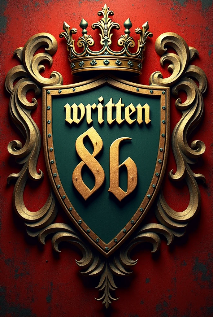 Create a coat of arms written 8B Written 8b written 8B