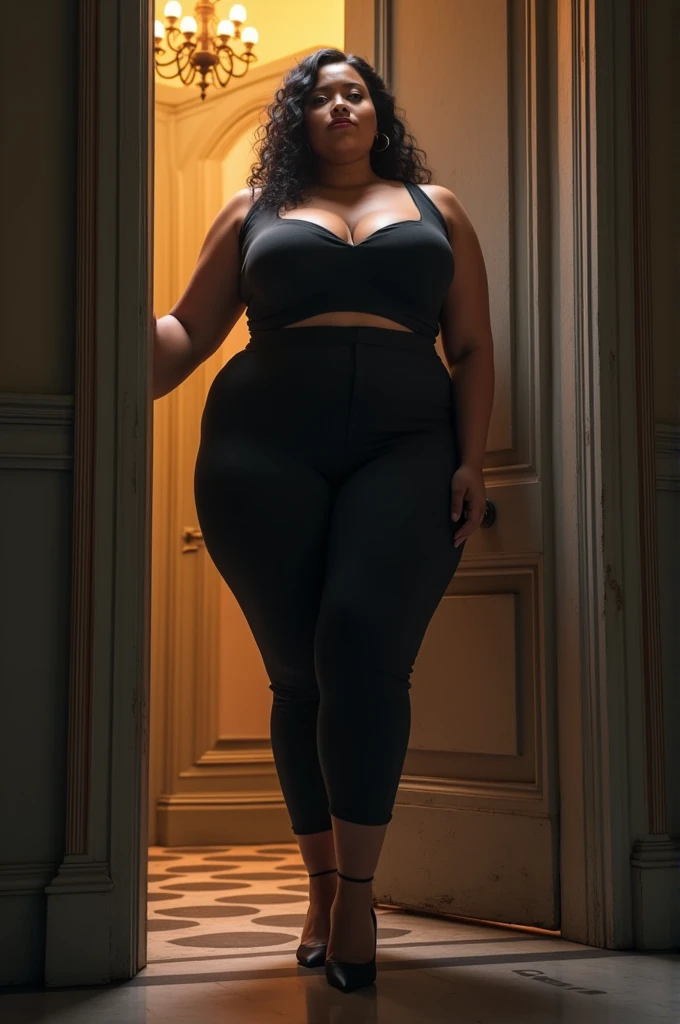 Thick girl taller than doorways