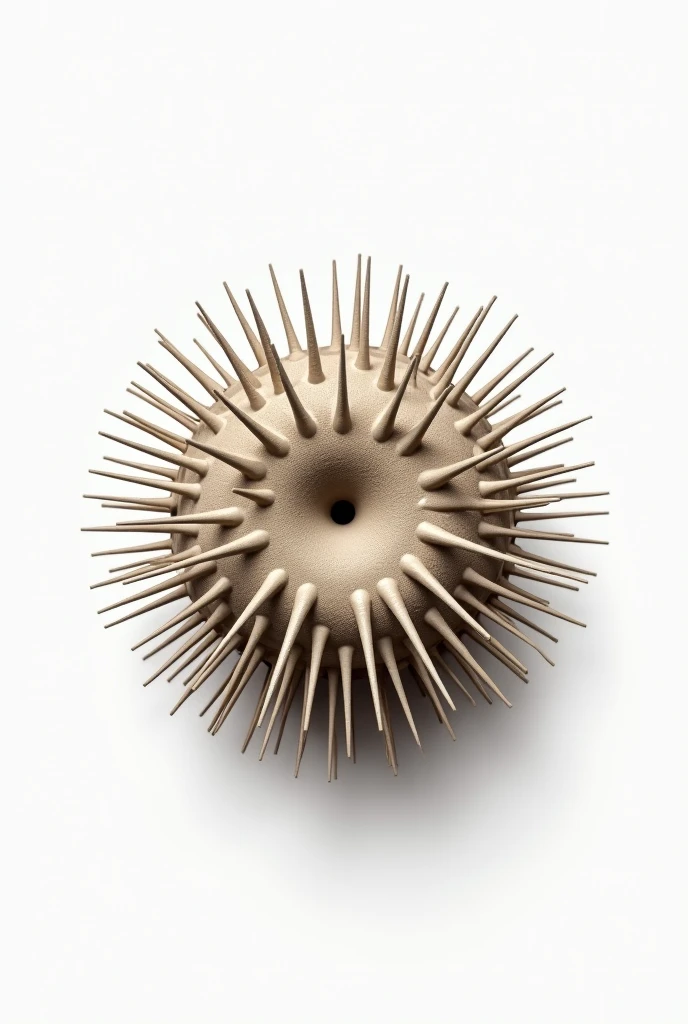 Make a sea urchin that is not so animated and that the title name is "erizomar" and the background is white