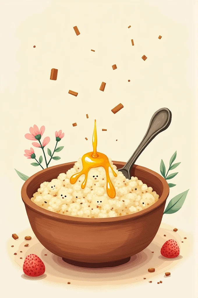 Rice pudding illustration