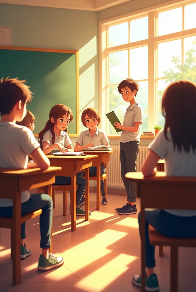 students sitting with their backs turned




