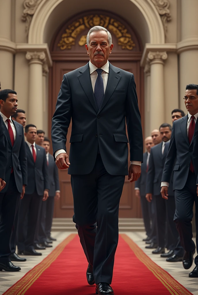 Hernán Siles Suazo entering the government