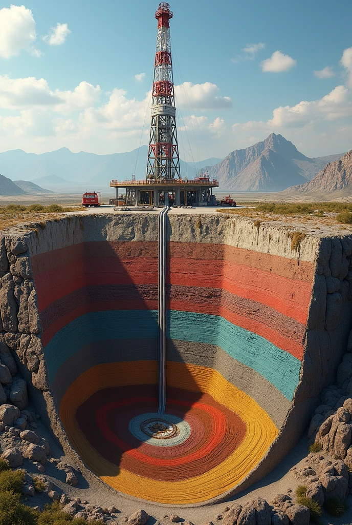 Internal oil well Sedimentation layers Gas, oil Sampling from a new well Representative sample