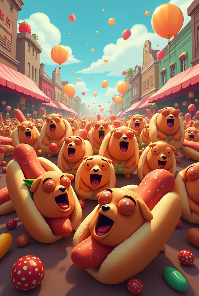 A Lot of hoy dogs