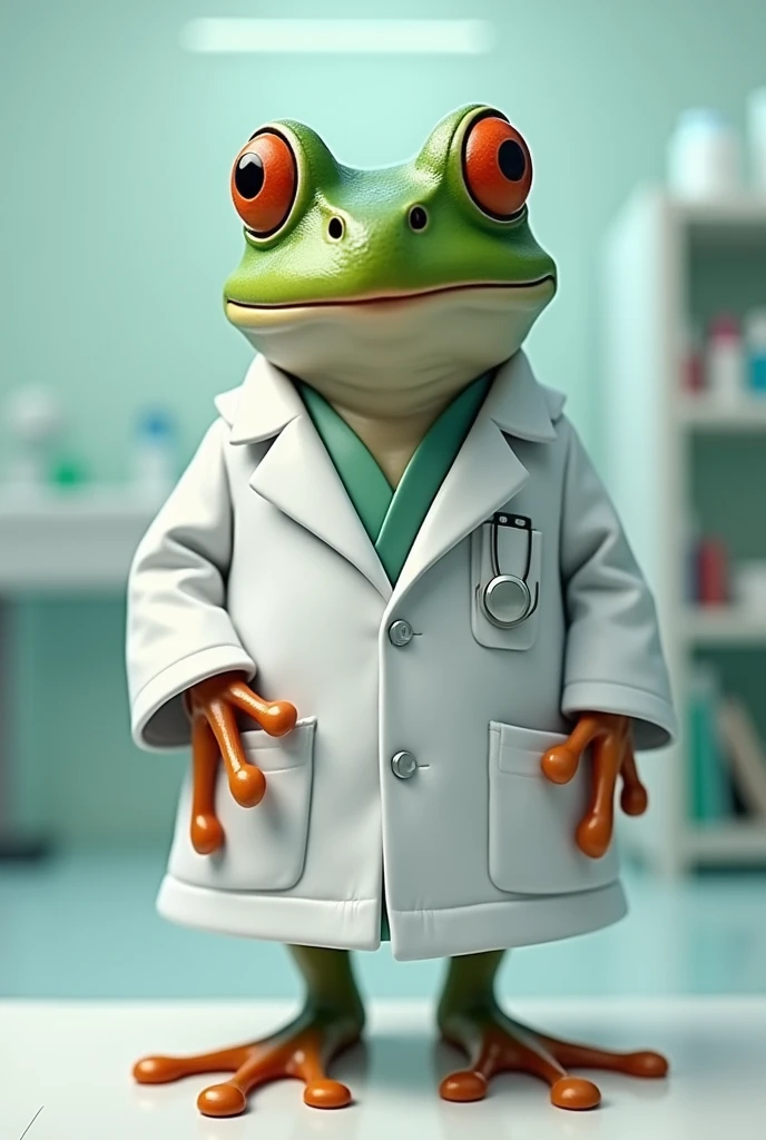 Frog in doctor's coat