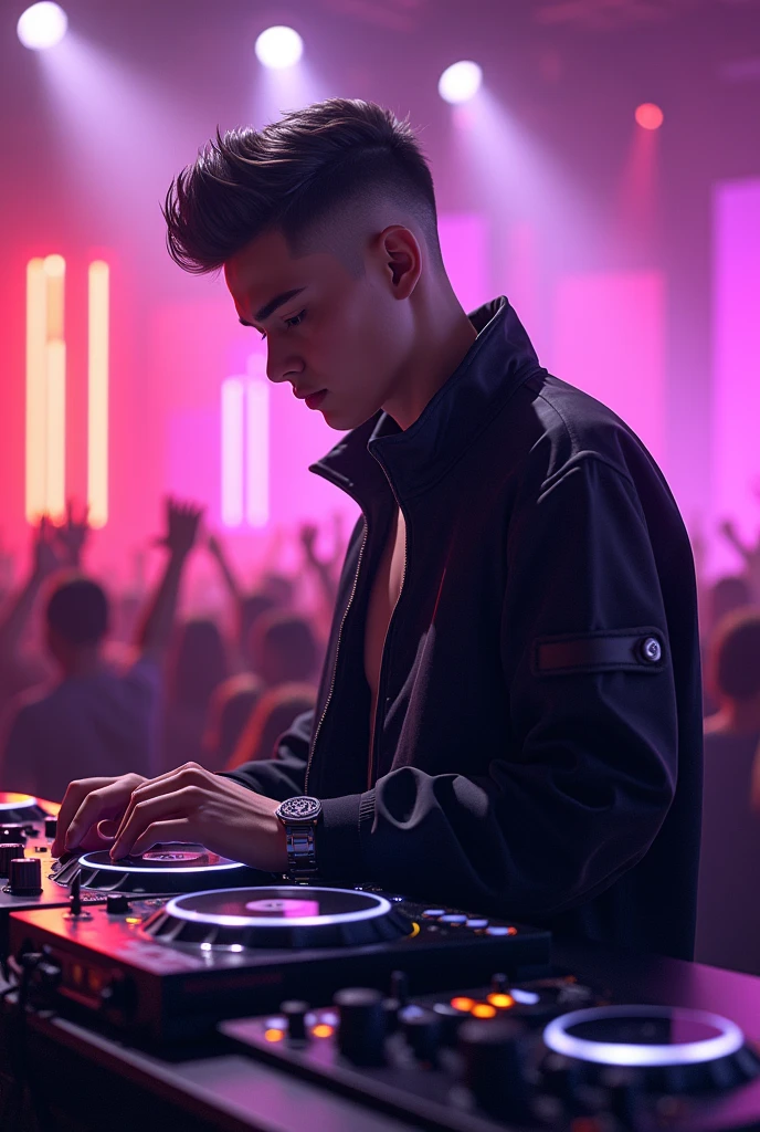 djing, the boys hair must be fade and very short hair