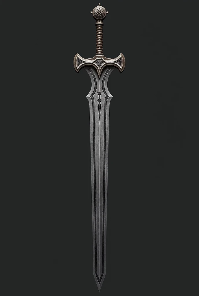 A medium double iron sword with black details