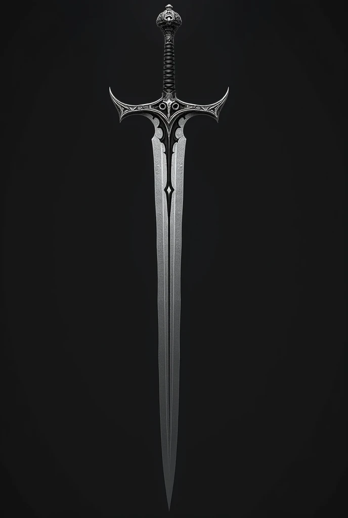 A medium double iron sword with black details