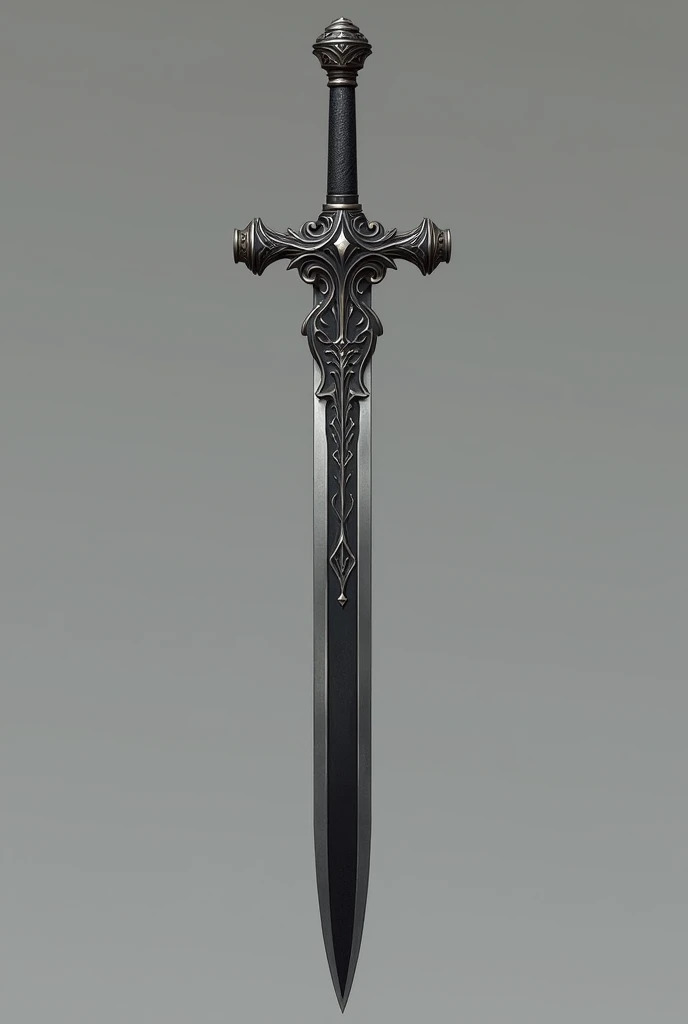 A medium double iron sword with black details