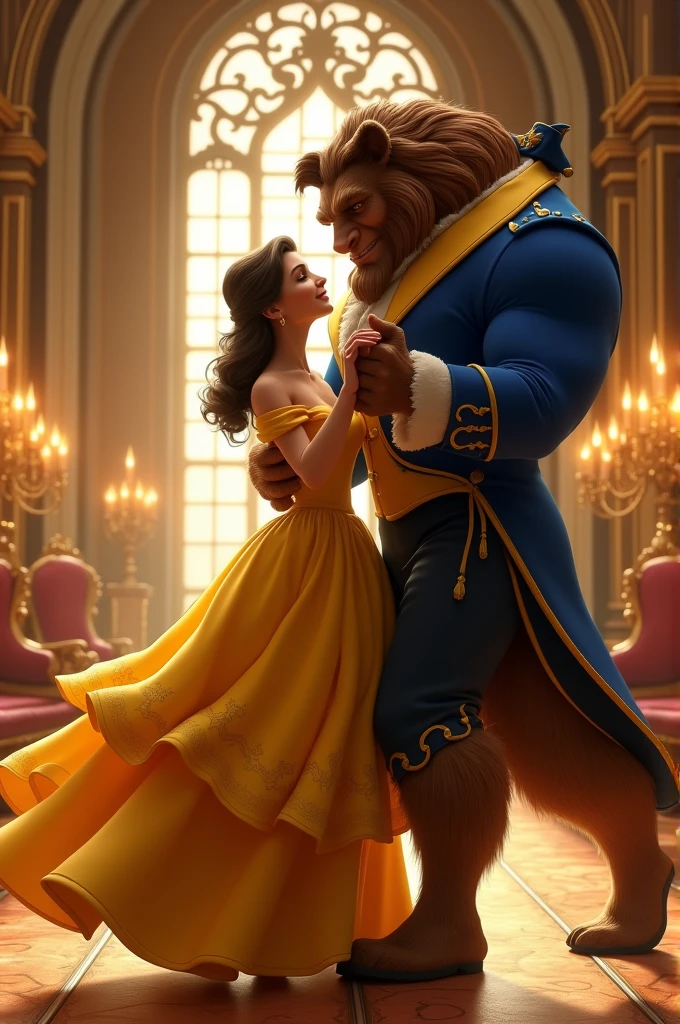 (Disney), Bella and the Beast dancing in the ballroom
