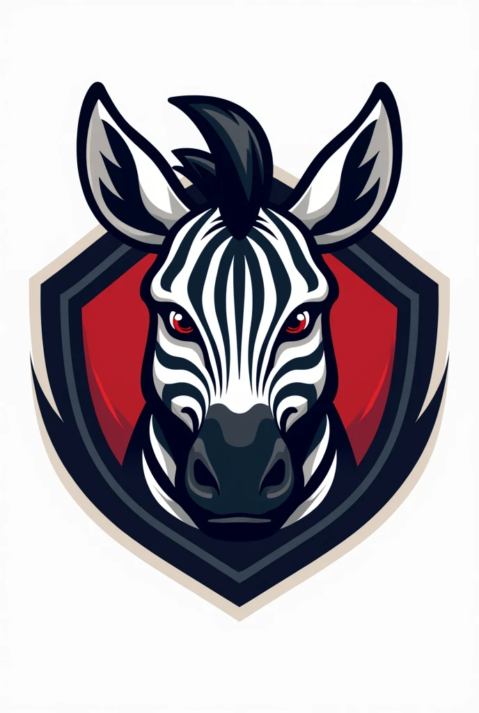 A team crest with a logo of a zebra with wide eyes 