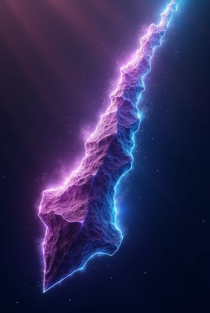 create an extraordinary meteor logo, with purple colors, blue and black generates only the meteor transparent background