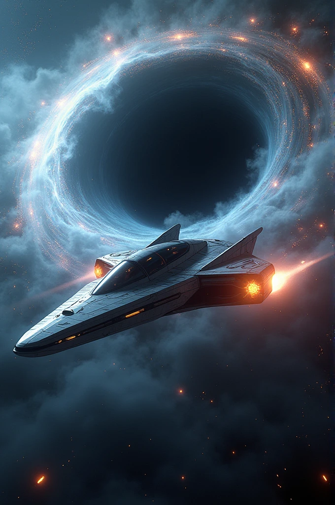 Create a ship near a black hole
