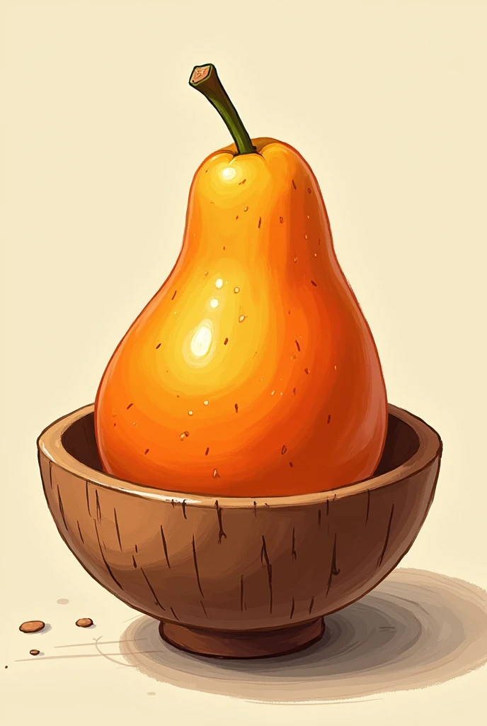 Illustration sweet papaya in a bowl 
