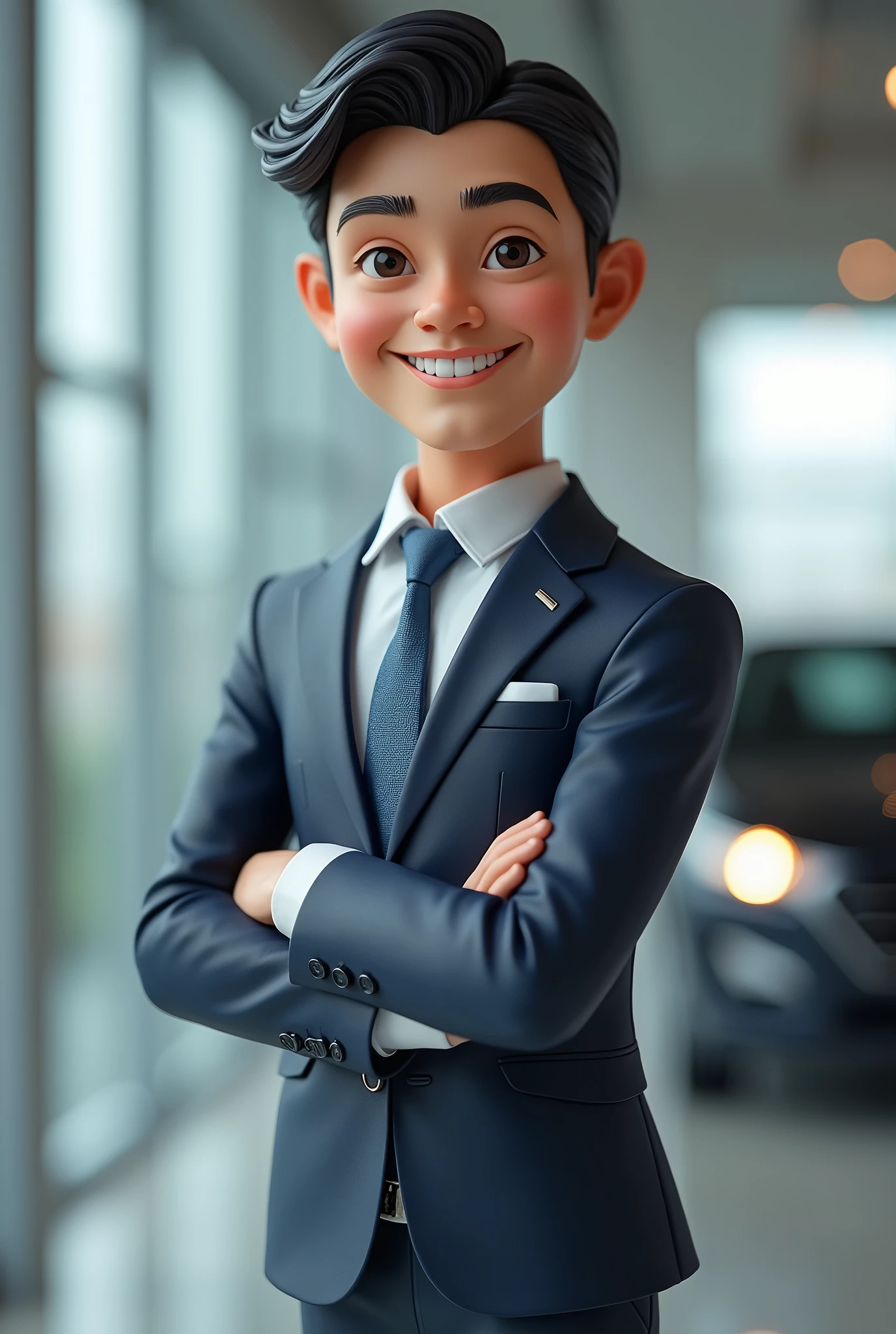 Hyundai product specialist young man doll
