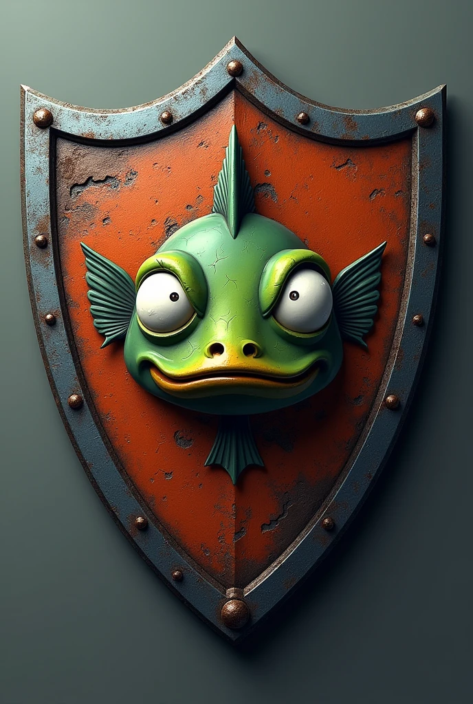 A team shield with a logo of the 3-eyed fish from the Simpsons cartoon