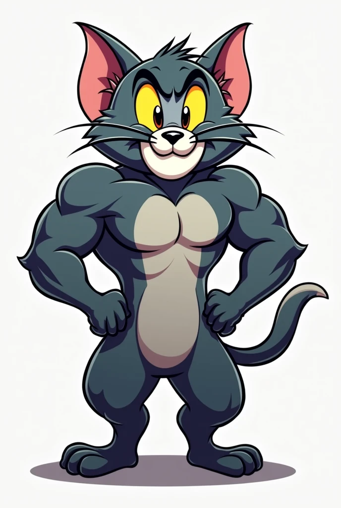 The cat logo takes from "Tom and Jerry" muscular showing his trapezius, for a company selling supplements 


