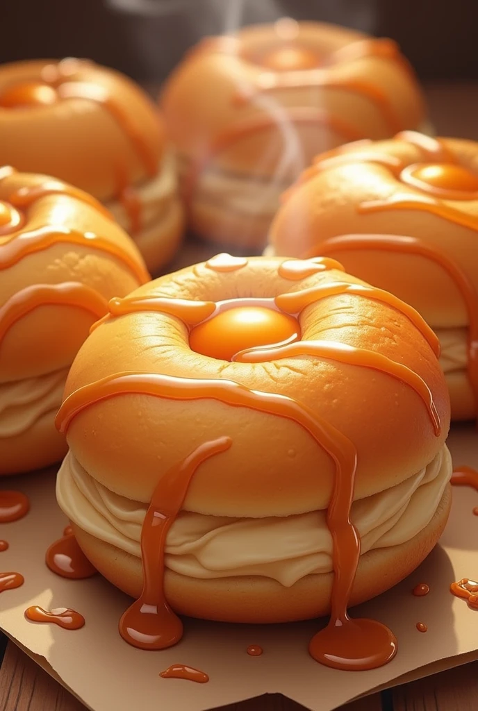 Dessert dulce de leche buns illustration 

