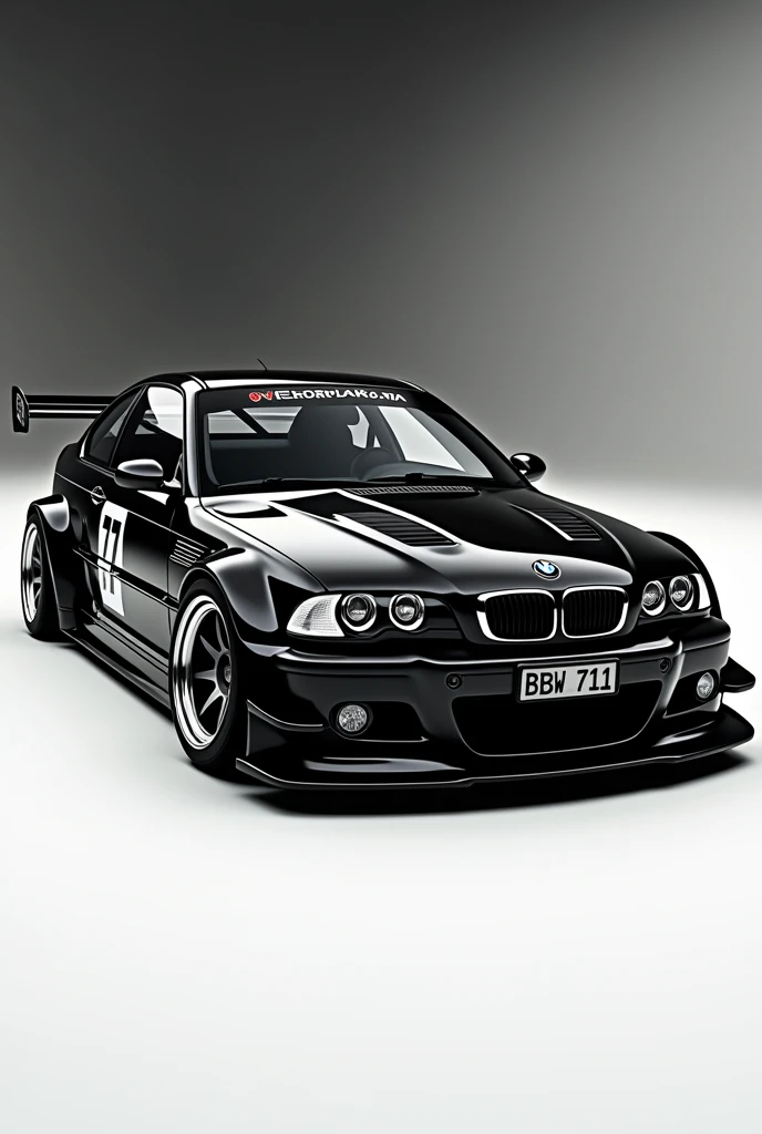 bmw e46 with number 77 BW 711