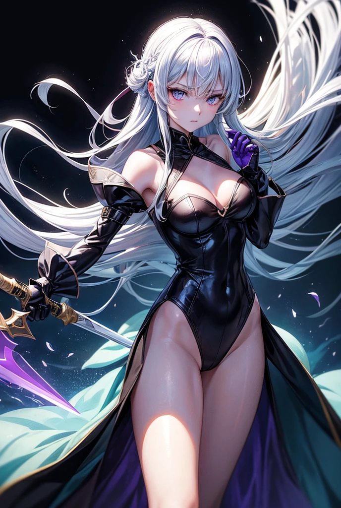 high resolution, Masterpiece, , The image depicts a young woman lying down with a satisfying expression on her face. She is wearing a short, white nightgown that reaches just above her knees. It's not revealing, but it's a little bit suggestive. She is slender and has a sword that is blue and sharp. The sword seems to have a world of dreams within it.
Sena is a slender young woman, standing at about 160 centimeters tall. Her skin is pale, like someone who has spent their life in the dark. Her hair reaches her shoulders, a dark black that she usually leaves loose to flow in the wind. Her eyes are a light blue, but when she uses her power of nightmares, they turn a vibrant, glowing purple. She often wears a long, black cloak that helps her blend into the shadows, with a hood that partially covers her face.
Sena’s clothes are designed for mobility and protection. The high boots she wears allow her to move silently, leaving no trace behind. A short dagger is strapped to her hip, her primary weapon for dispatching enemies in her nightmares.
She has a calm and collected demeanor, but beneath her quiet exterior lies a fierce determination for revenge against those who wronged her. Sena’s face bears an air of melancholy, but when she enters combat, her eyes flash with a chilling ferocity and courage.
