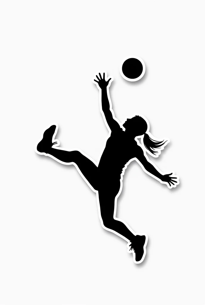 I wanted a black shadow image of a person playing volleyball as if it were a sticker 