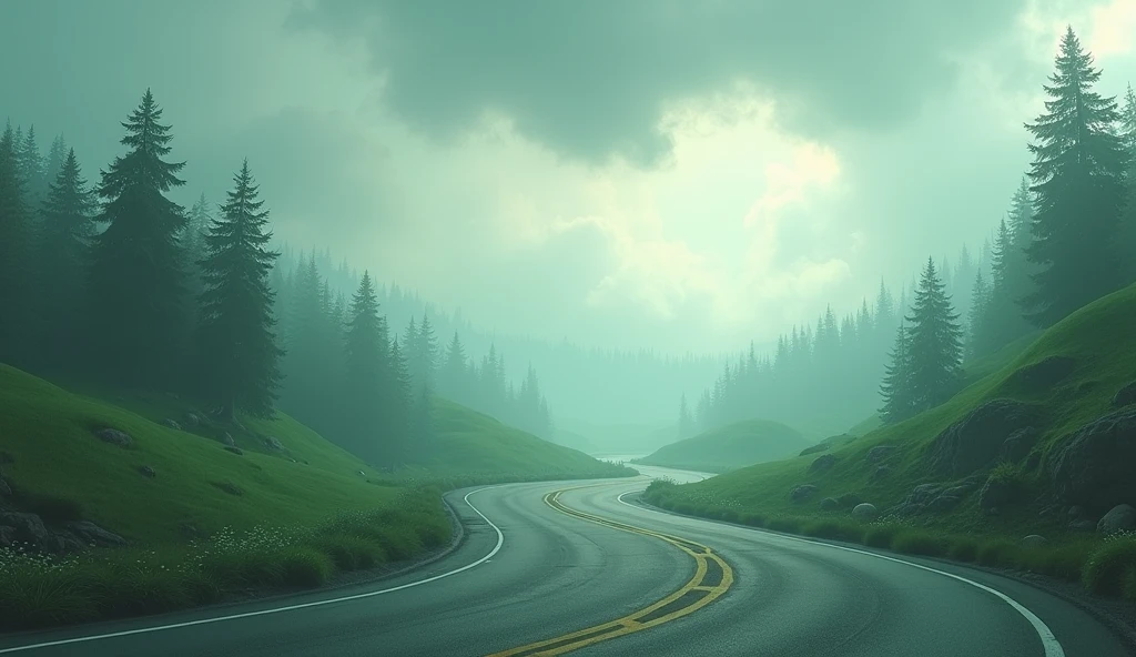 A cloudy Mario Kart Double Dash circuit without any characters.