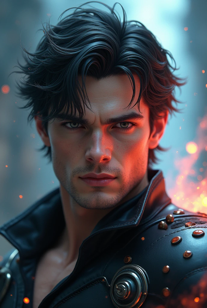 A photorealistic portrait of a Henry Cavill final fantasy style