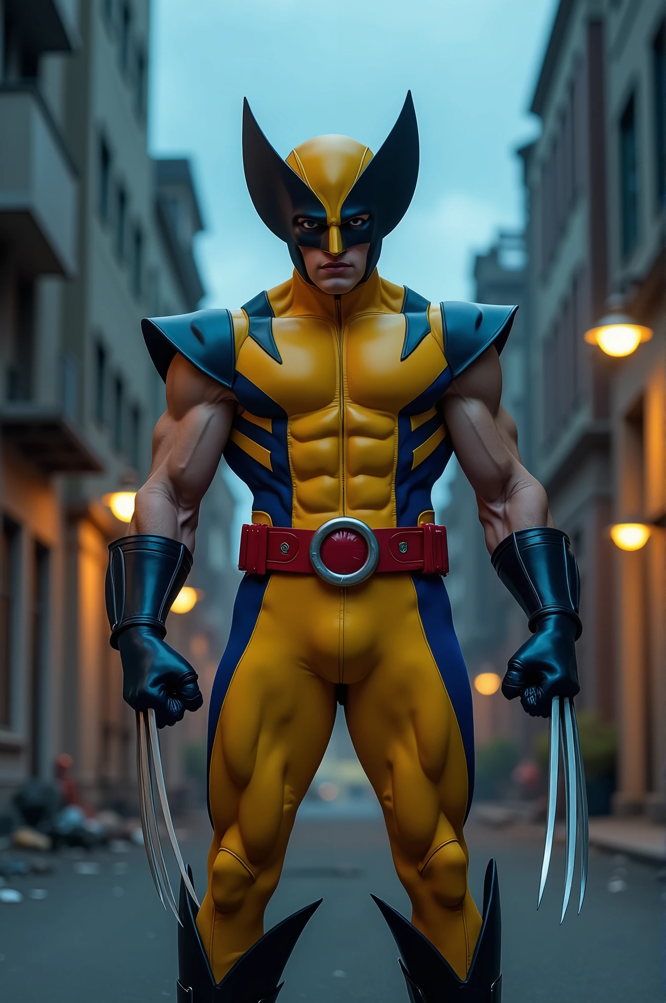Generate an image of Felix skz in the Wolverine costume