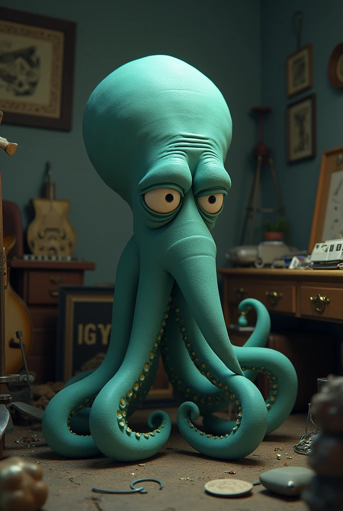 You can say a realistic squidward