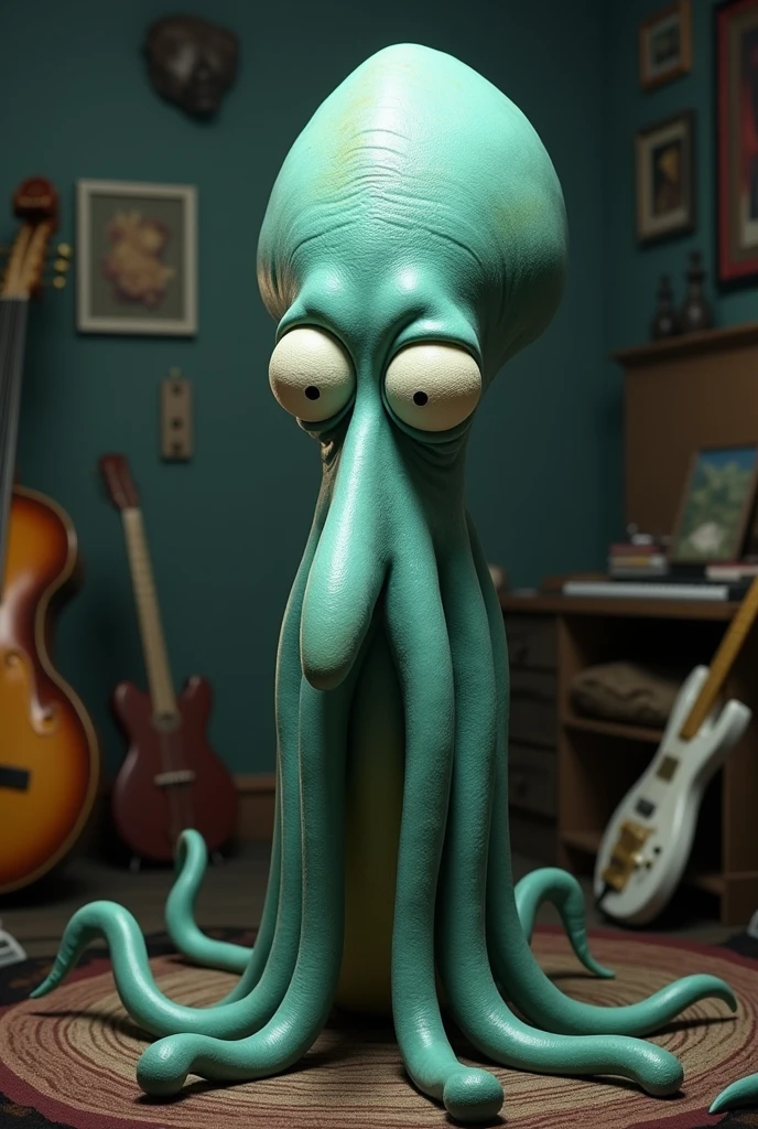 You can say a realistic squidward