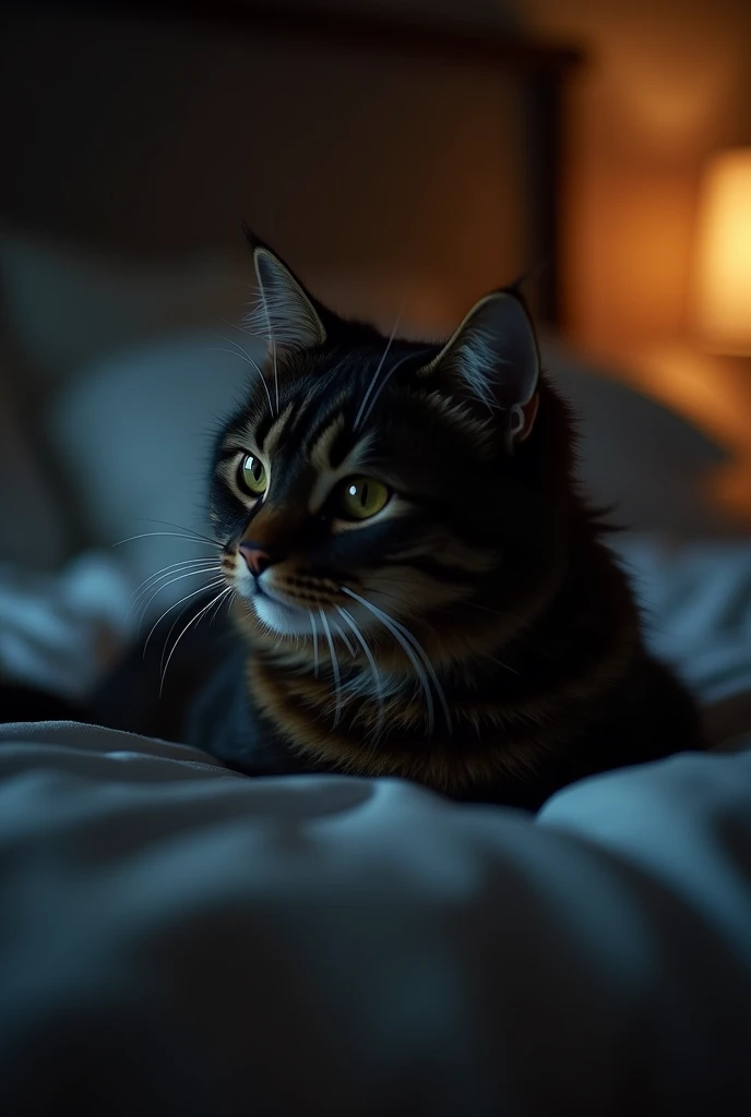 taking picture of pussy in dark room on bed