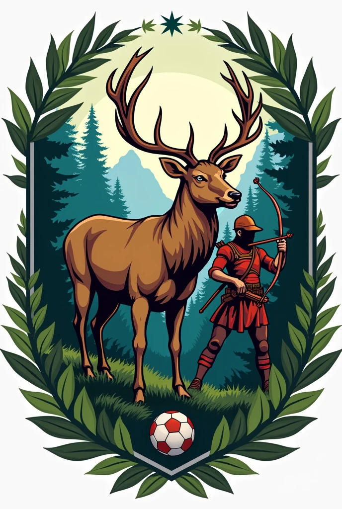 Deer hunter football crest