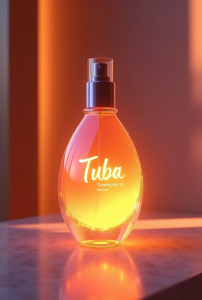 Bottle pic about hair oil print on bottle tuba glowing hair oil