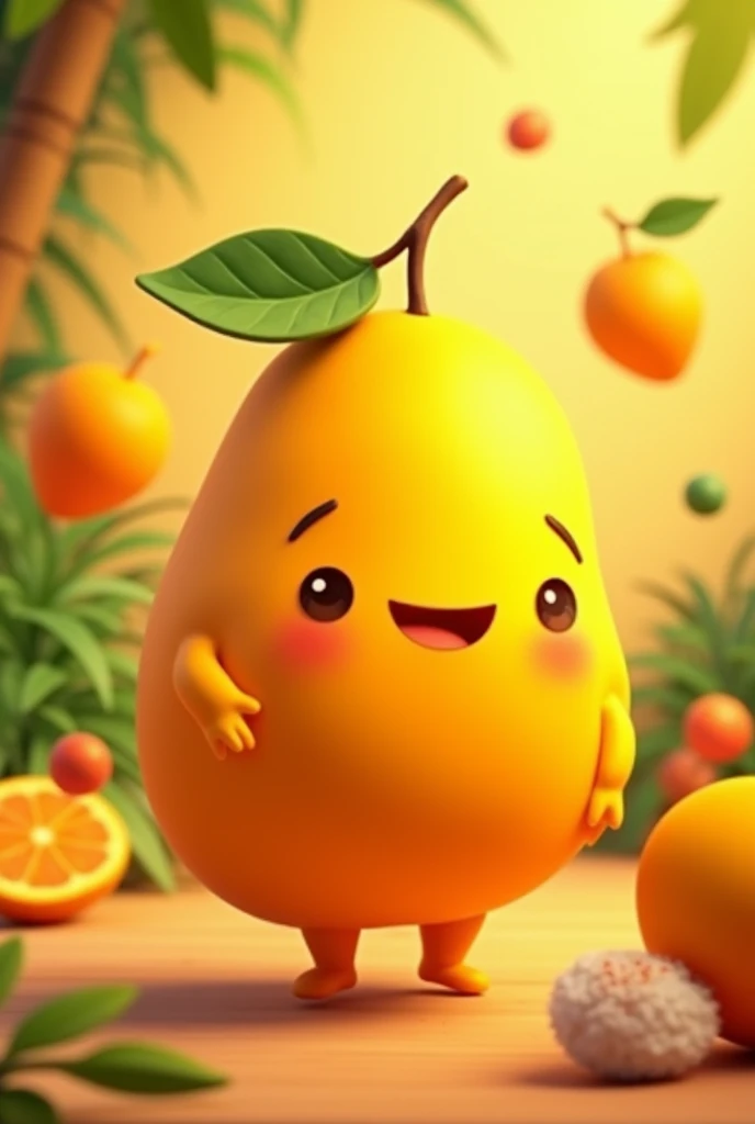Animated Mango Fruit, faceless