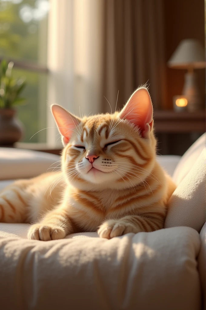 Cat enjoying at hotel & spa
