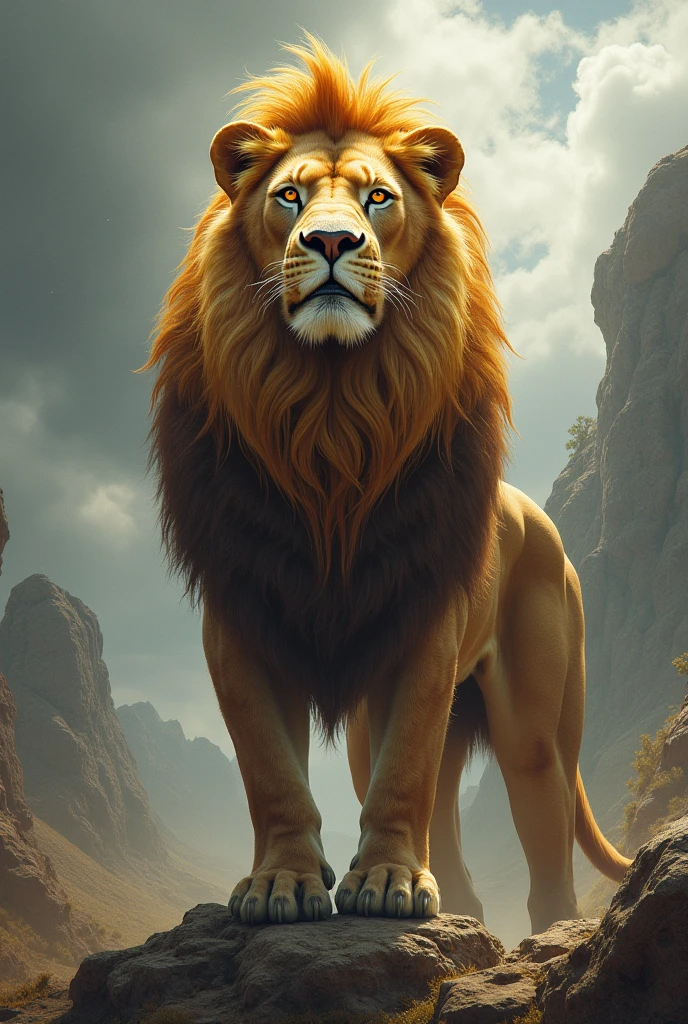 Create me a lion with a crest