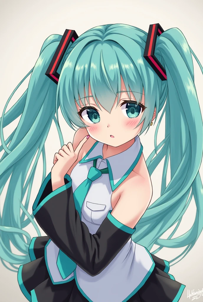Hatsune Miku Showing the pussy