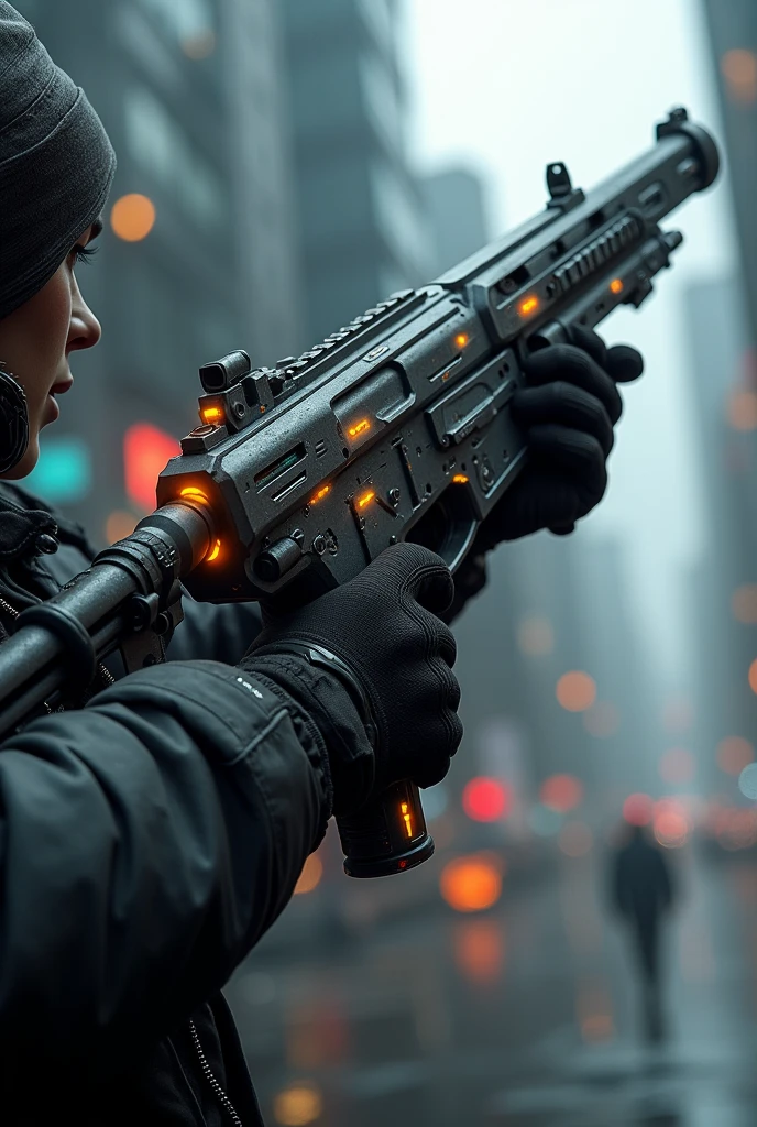 futuristic rifle