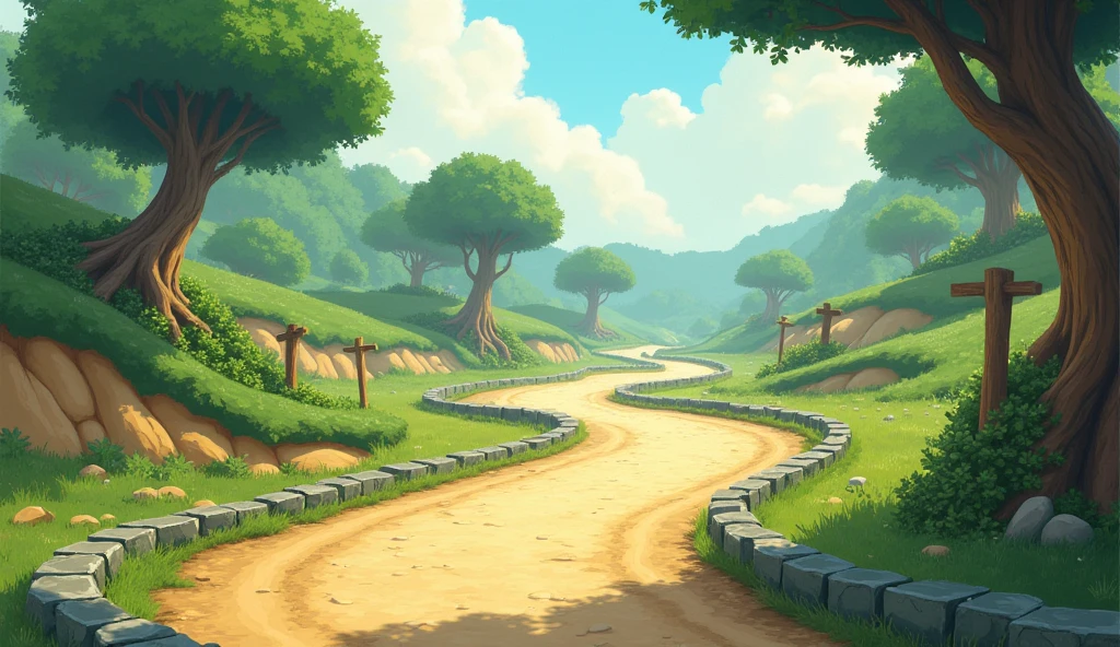 A not too colorful Mario Kart Double Dash circuit without any characters.