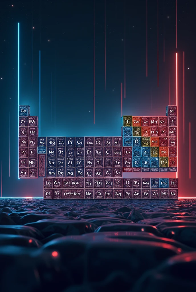 Create wallpaper about the periodic table in 720x1600