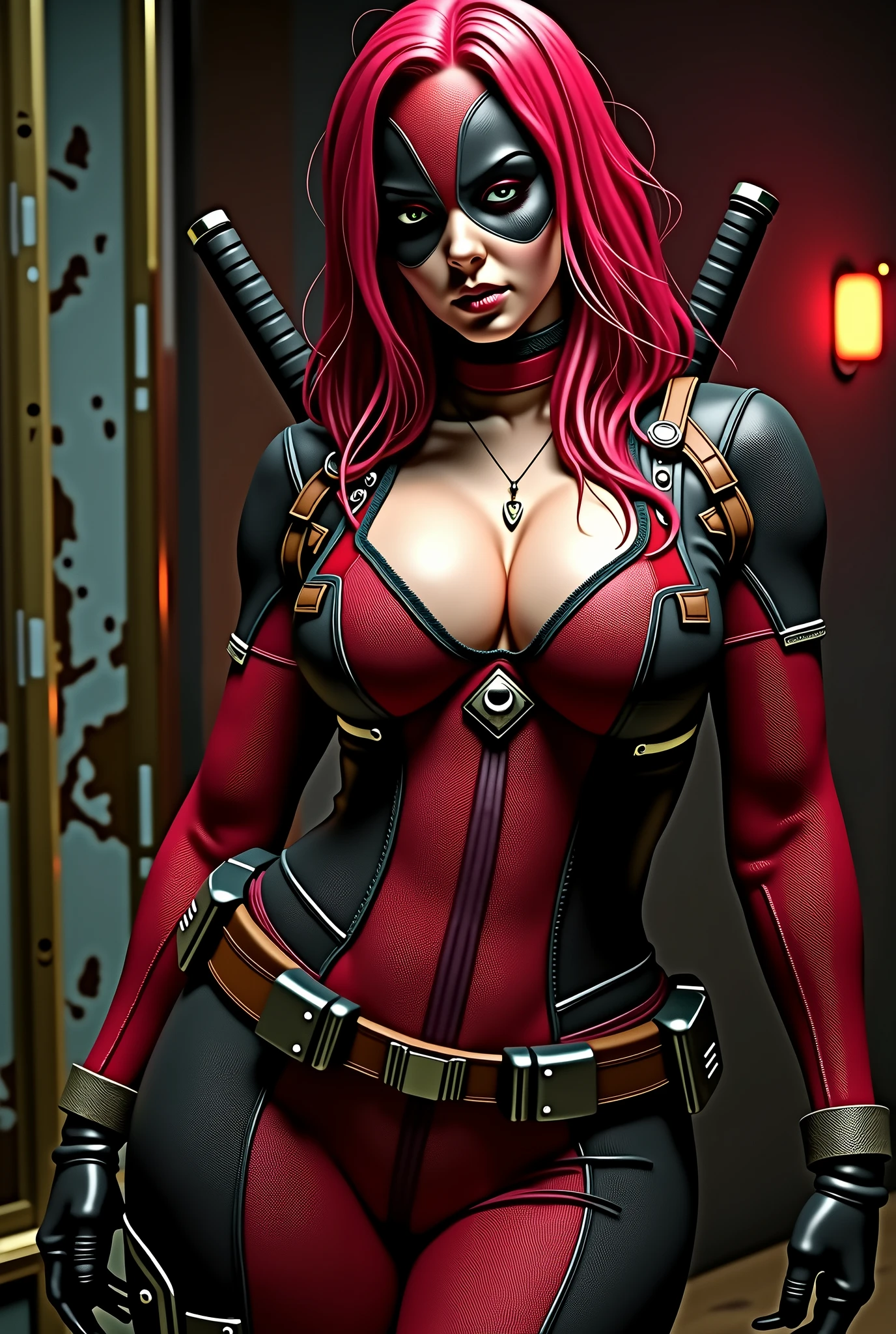 Nipple-to-nipple ,nsfw deadpool female